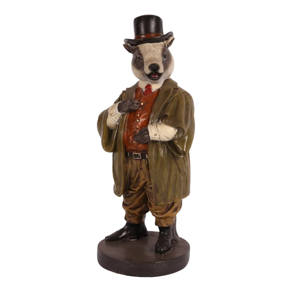 Beeld Staande Das Gekleed