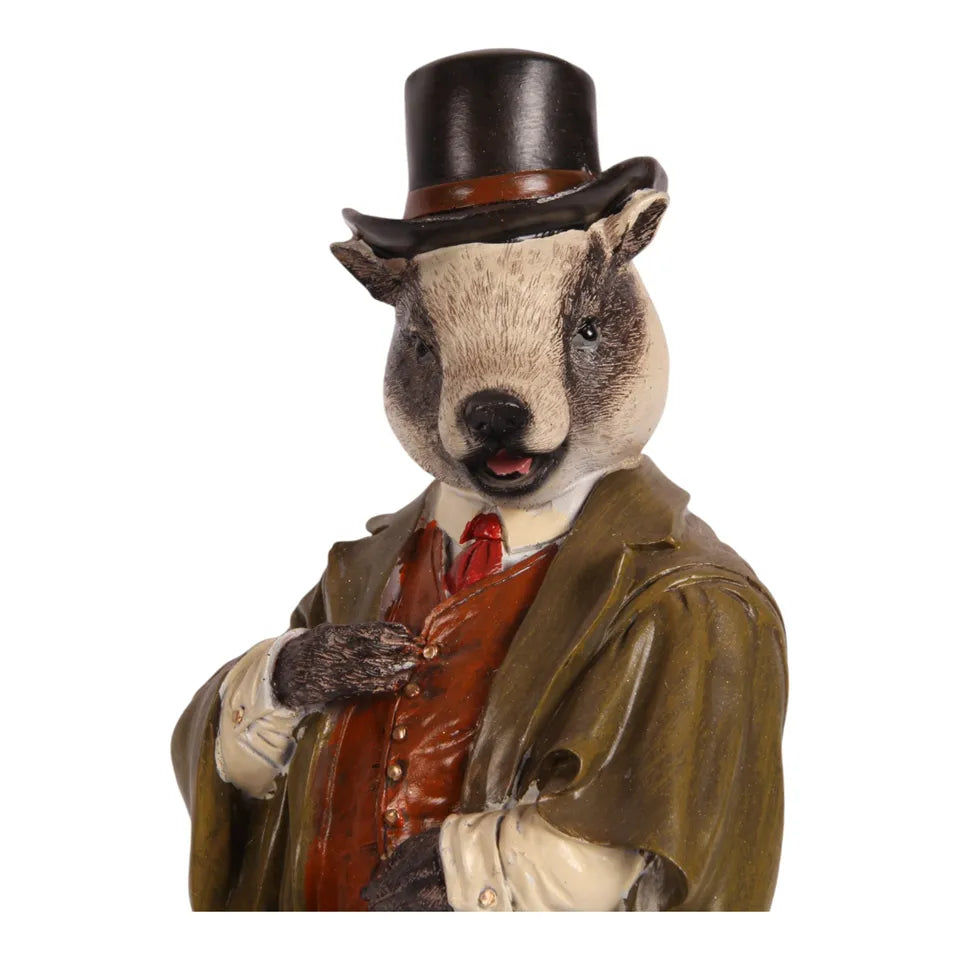 Beeld Staande Das Gekleed