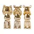 Horen Zien Zwijgen Beren Goud (Set Van 3)