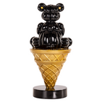 Ice Cream Cone met Beer Black/Gold