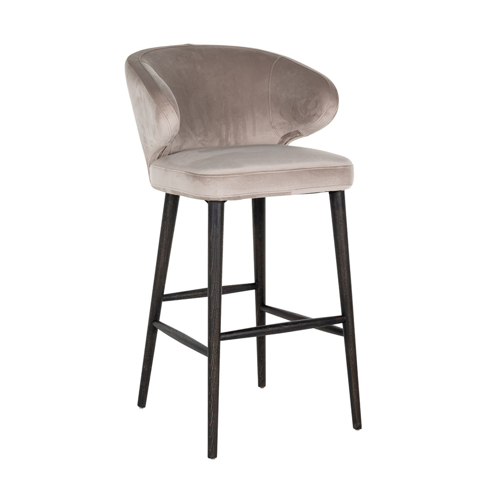 Richmond Bar Chair Indigo Khaki Velvet