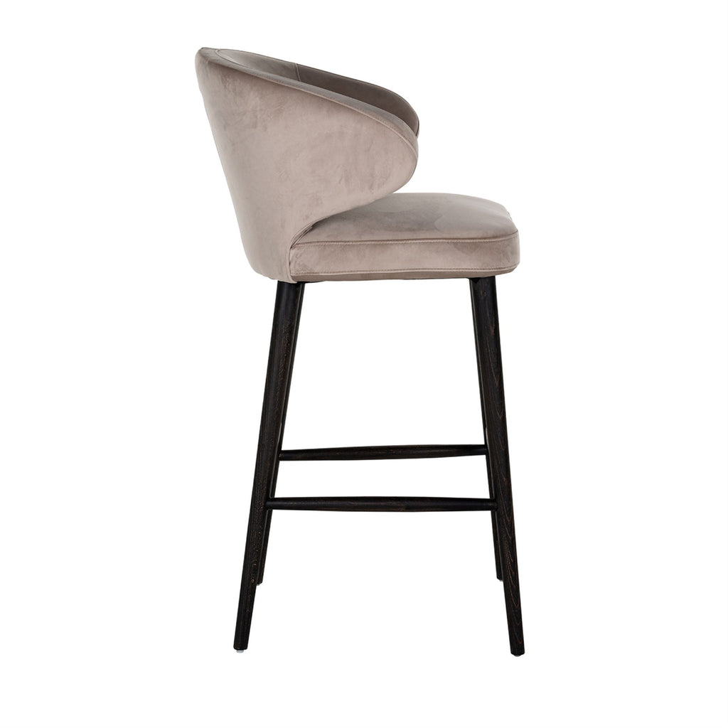 Richmond Bar Chair Indigo Khaki Velvet