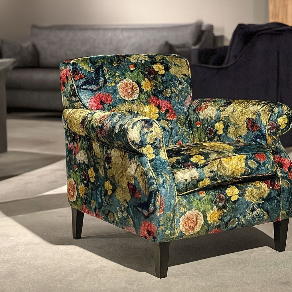Fauteuil met Bloemenprint
