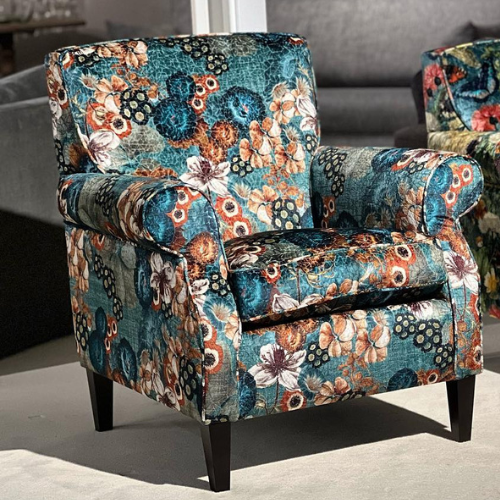 Fauteuil met Bloemenprint Velvet