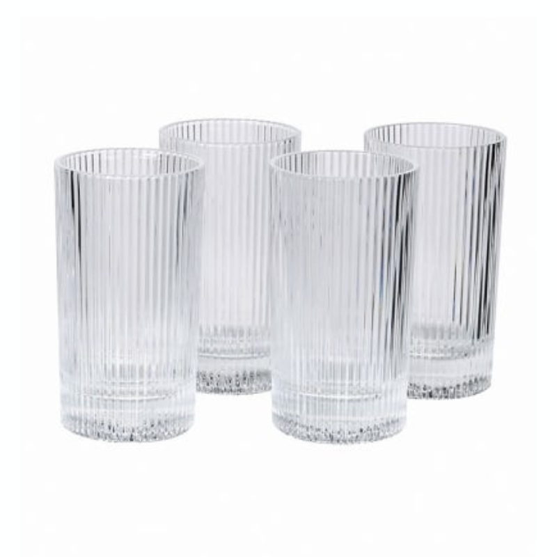Ribbed Drinkglazen (prijs per glas)