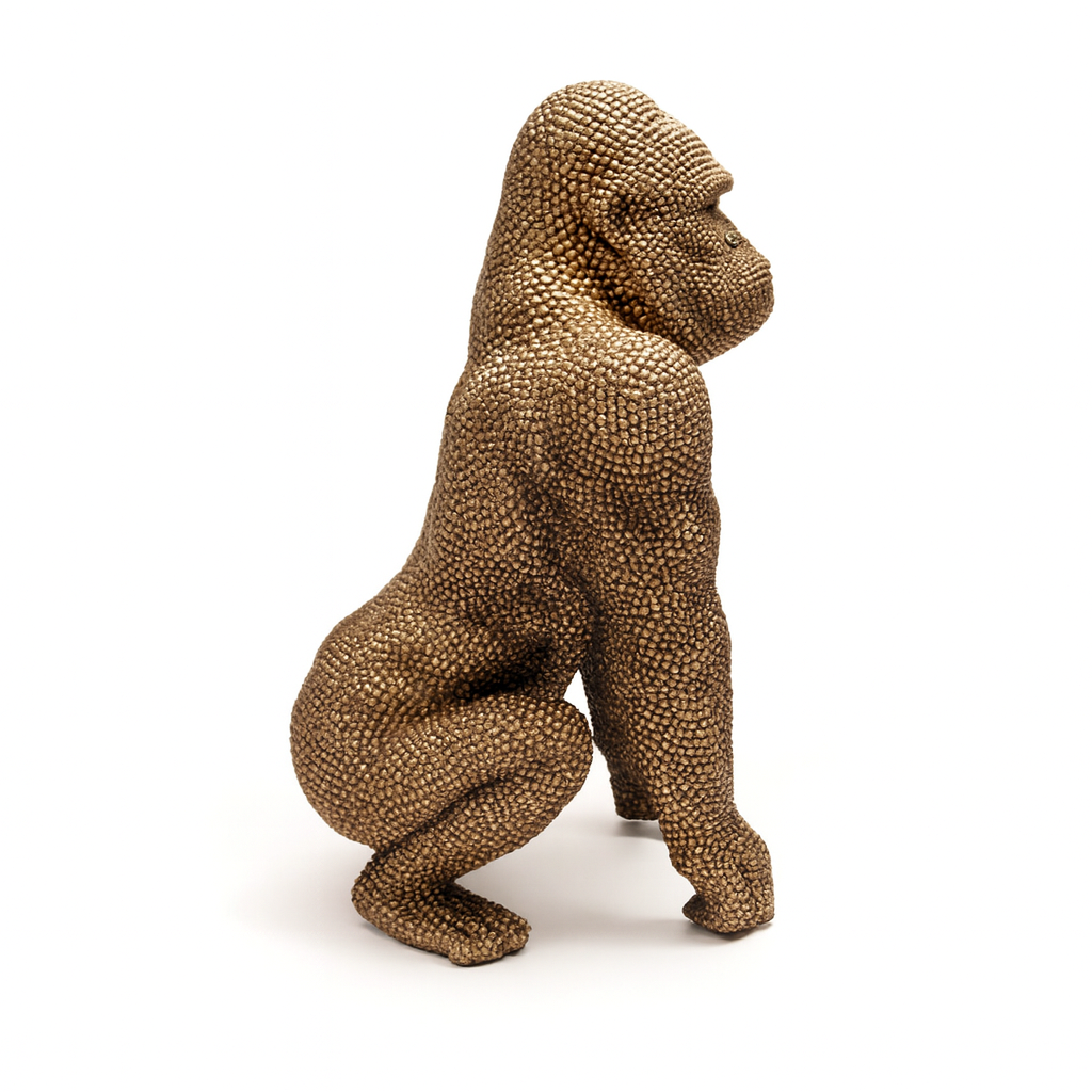 Beeld Gorilla Antiek Goud Large