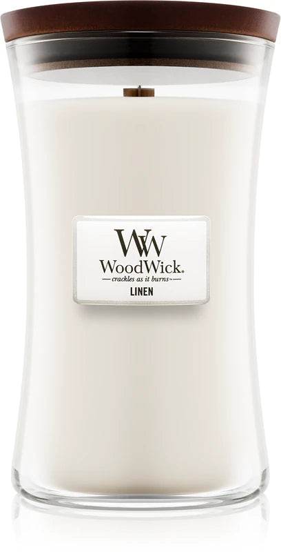 WoodWick Linen Geurkaars