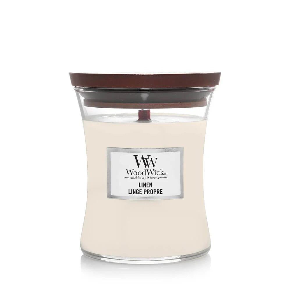 WoodWick Linen Geurkaars